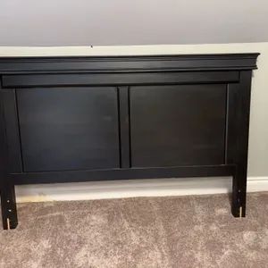 Black Wood Queen Size Headboard
