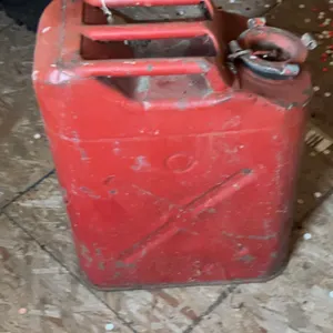 Red Metal Jerry Can Gasoline Fuel Container