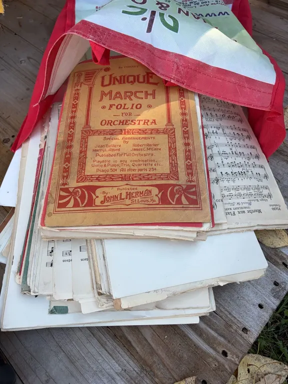 Vintage Sheet Music And Choir Book
