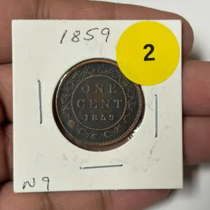1859-N9 Canadian Large Cent, Narrow 9