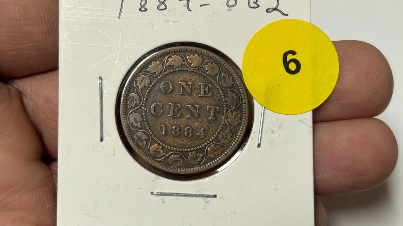 1884-OB-2 Canadian Large Cent, OB-2