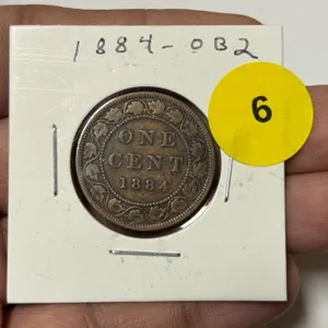 1884-OB-2 Canadian Large Cent, OB-2
