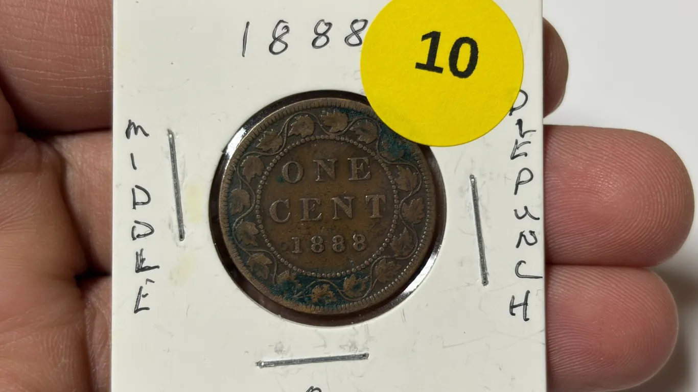 1888 Canadian Large Cent, Middle Die Punch 8