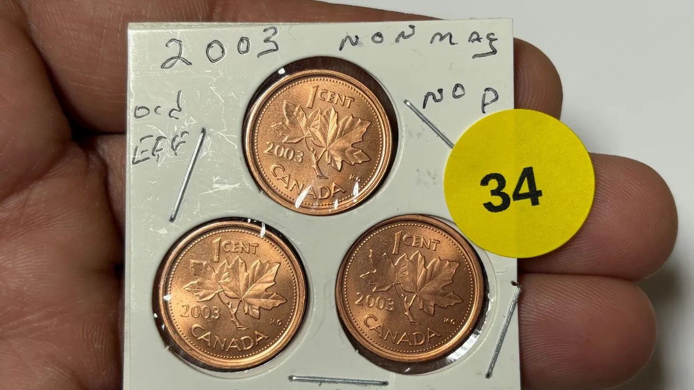 2003 Canadian Small Cent, NO P OLD EFFIGY,MINT