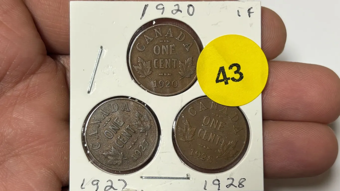 1920, 1927, 1928 Canadian Small Cent