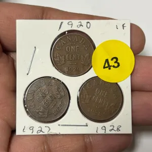 1920, 1927, 1928 Canadian Small Cent