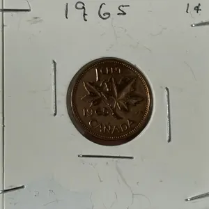 1964-1967 Canadian  Small Cent 1964-MAPLE TWIG,1965,1967 DOVE