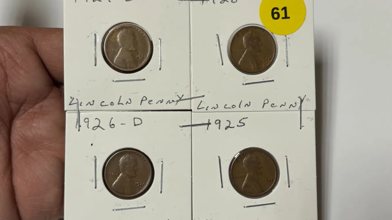 1929-1925 U.S. Lincoln Pennys,1925,1926-D,1928,1929-S