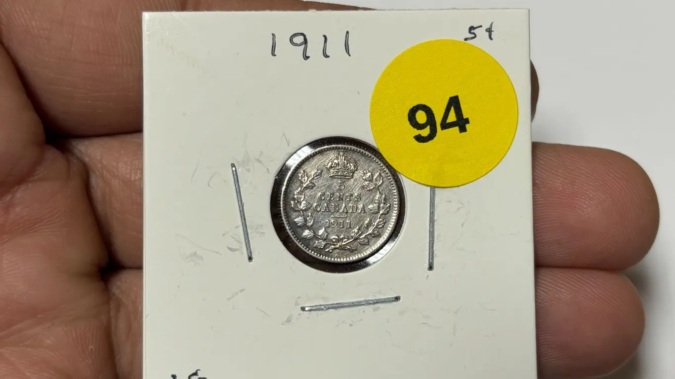 1911 Canadian Nickle,VG8