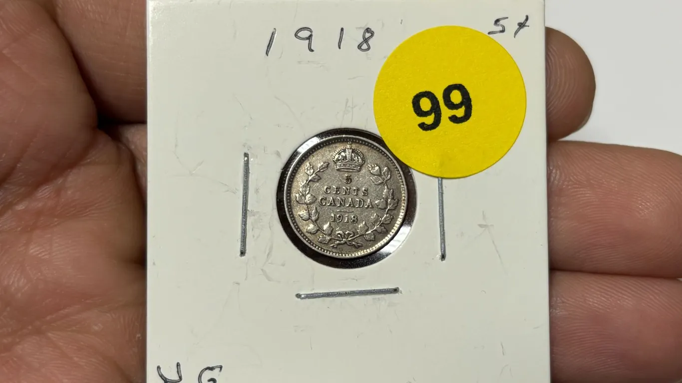 1918 Canadian Nickle,VG8