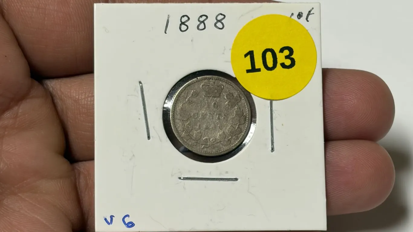 1888 Canadian Dime, VG