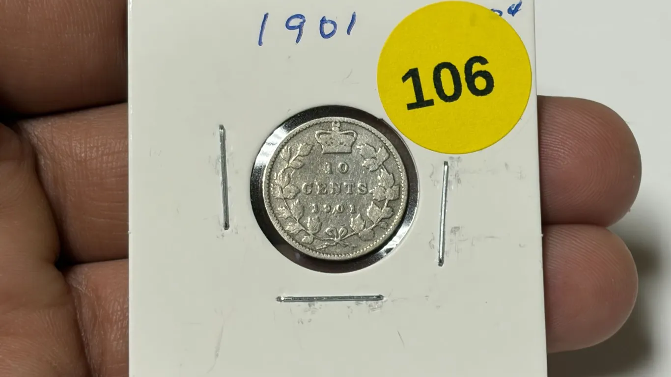1901 Canadian Dime,VG