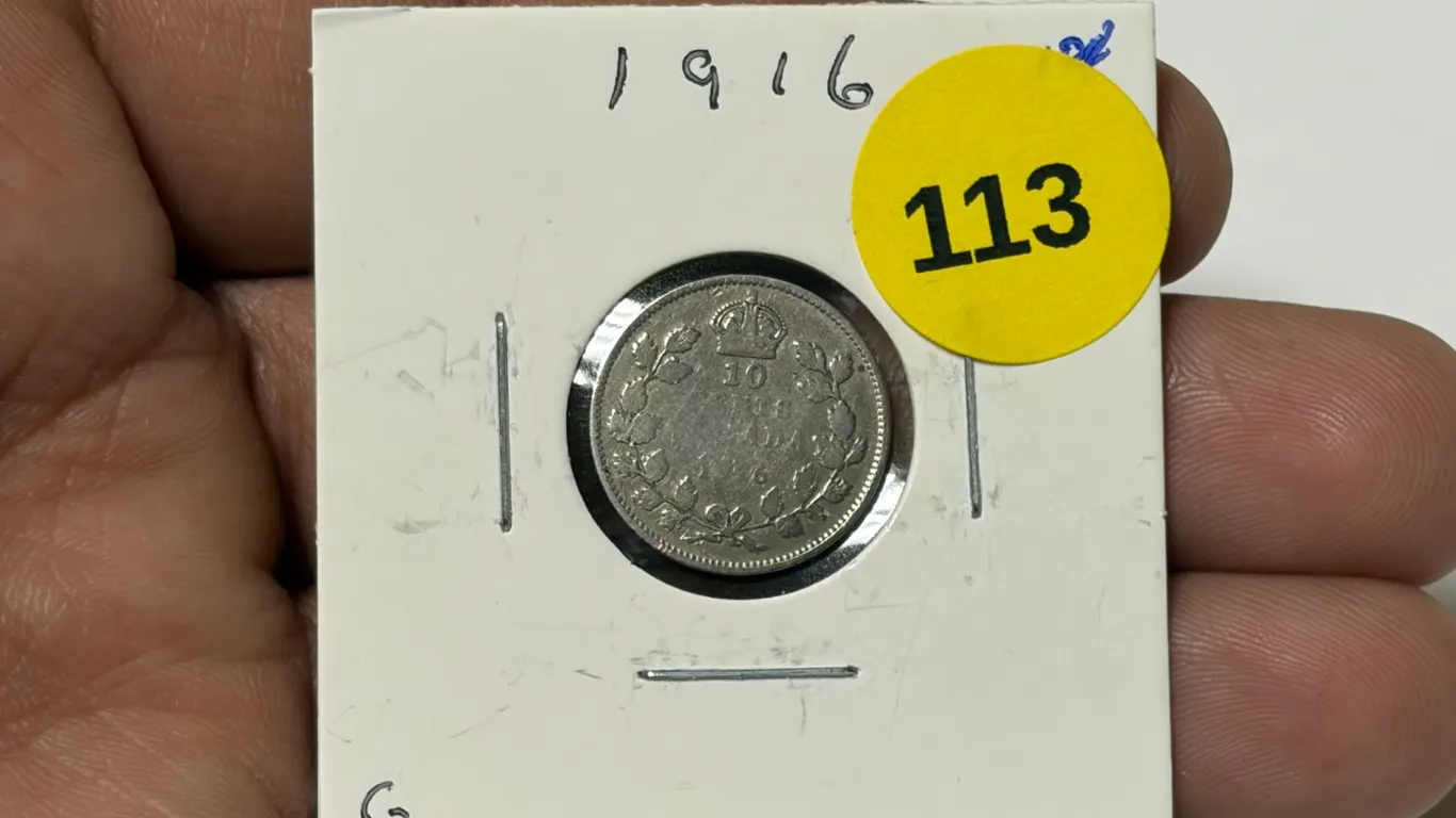 1916 Canadian Dime, VG