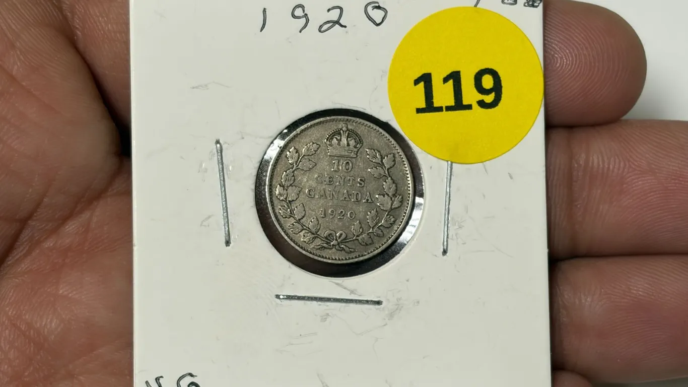 1920 Canadian Dime, VG