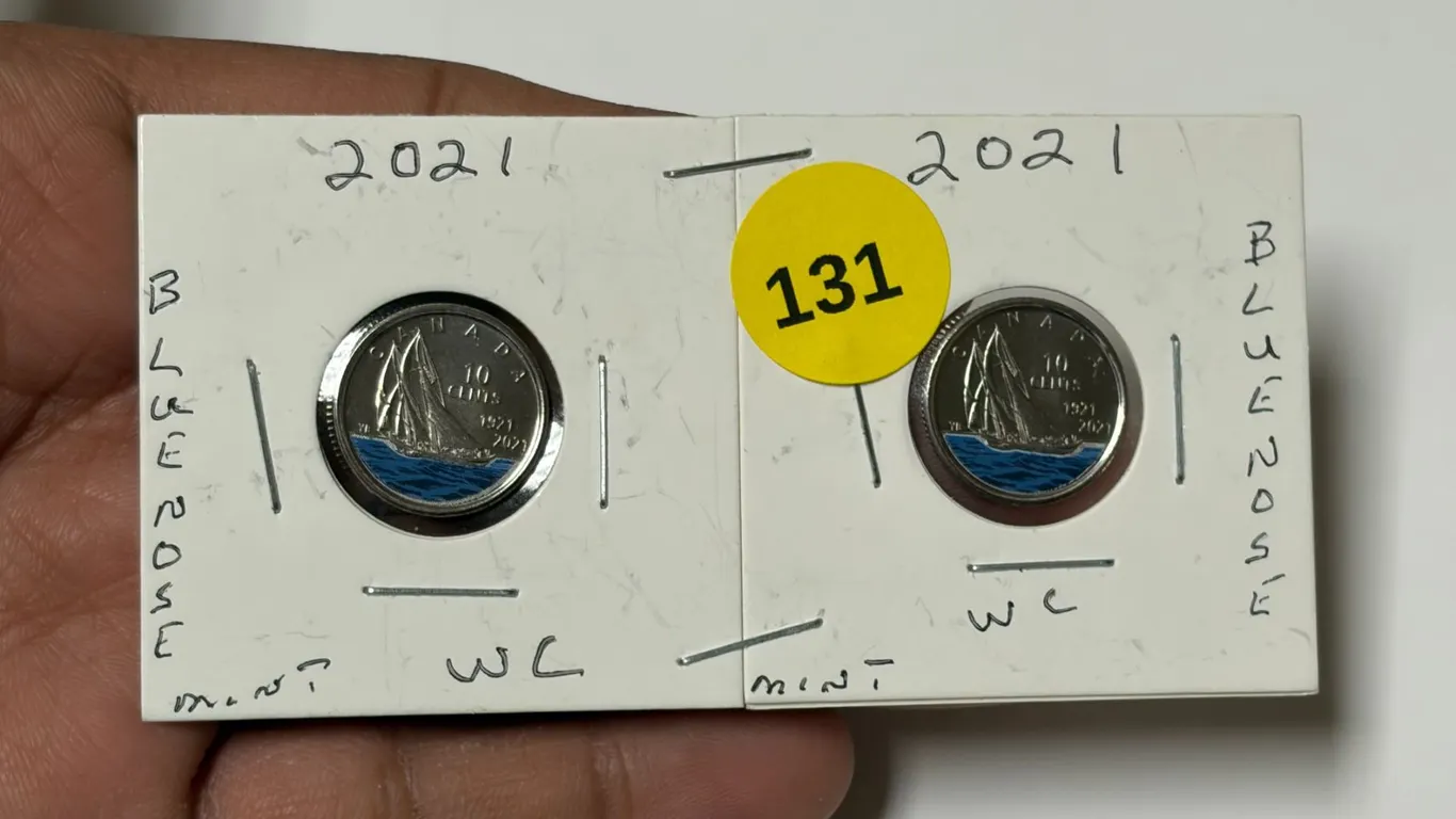 2021 Canadian Dimes, Blue Nose WC, PROOF