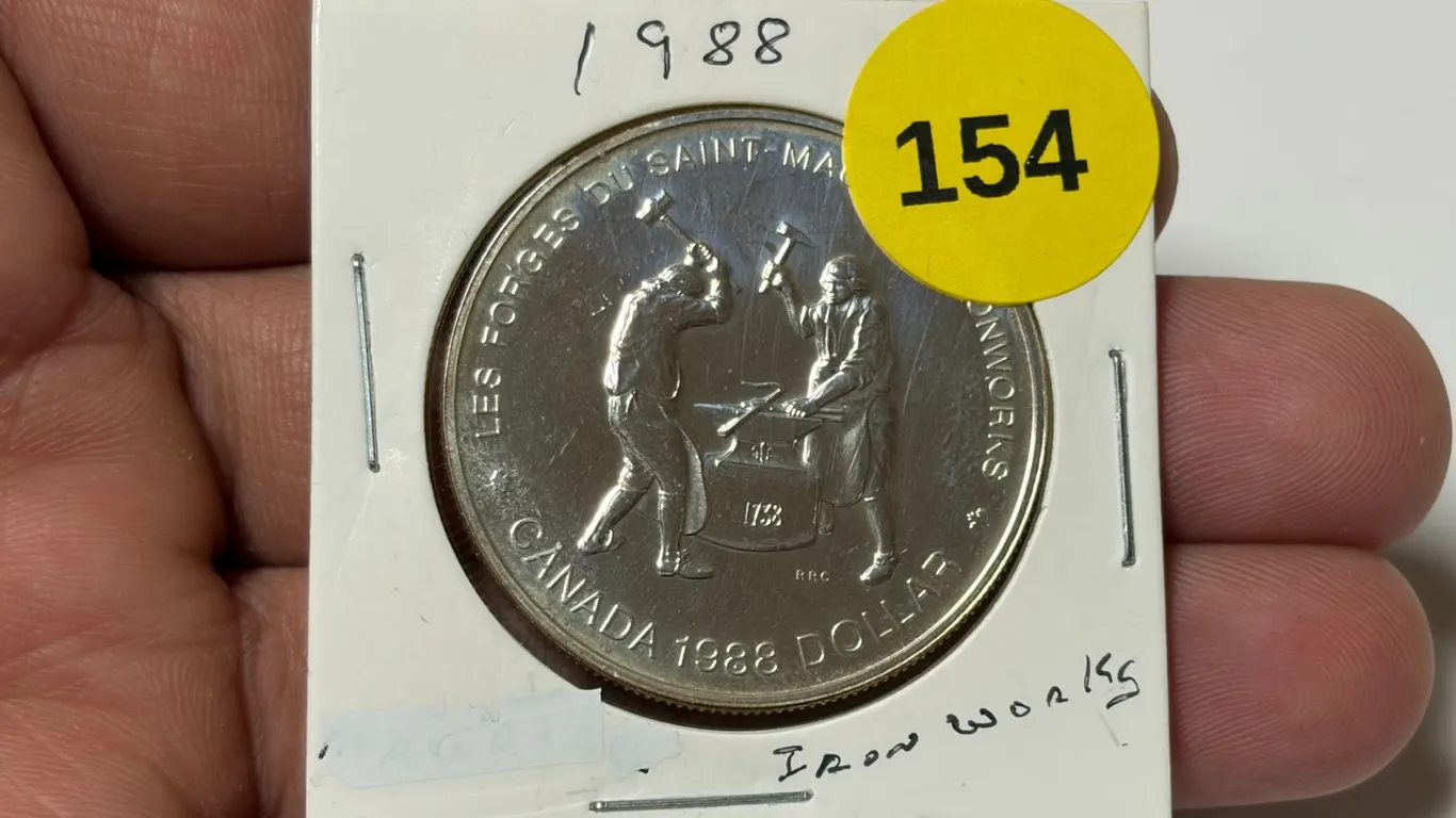 1988 Canadian Silver Dollar, IRON WORKS