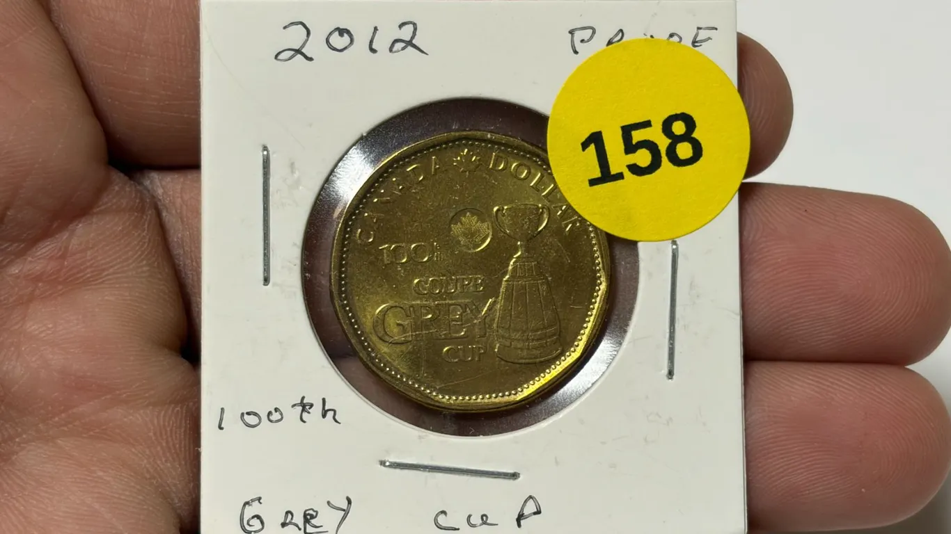 2012 Canadian Loonie,100th Grey Cup, PROOF