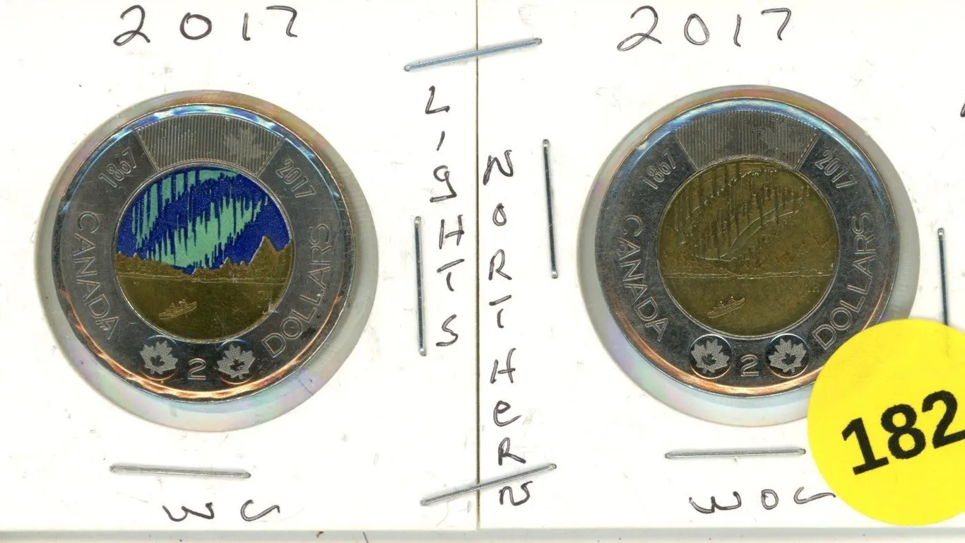 2017 Canadian Toonies, Norther Lights, WC & WOC