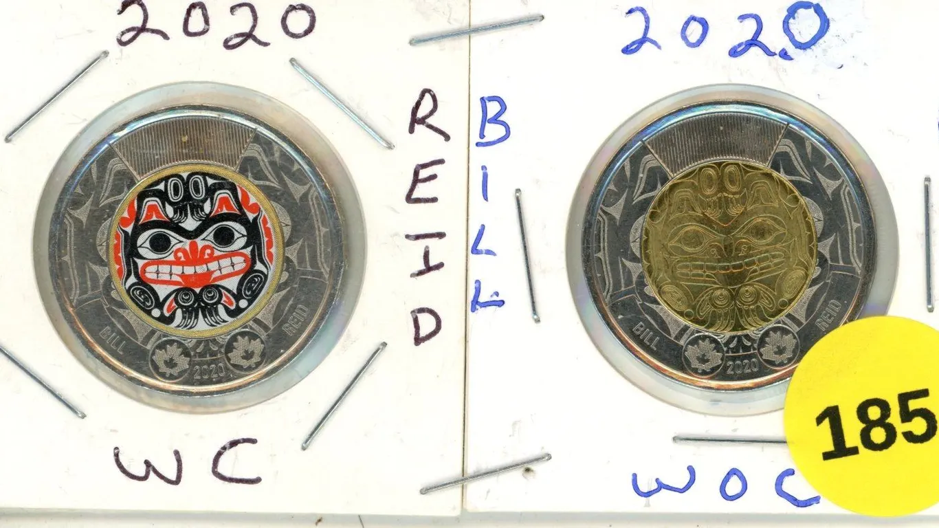 2020 Canadian Toonies, Bill Reid, WC & WOC