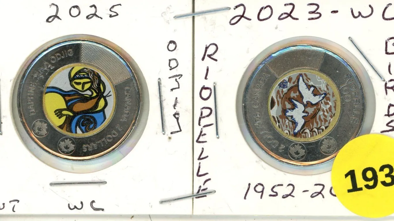 2023-2025 Canadian Toonie, Daphne Odjig & Riopelle Birds WC