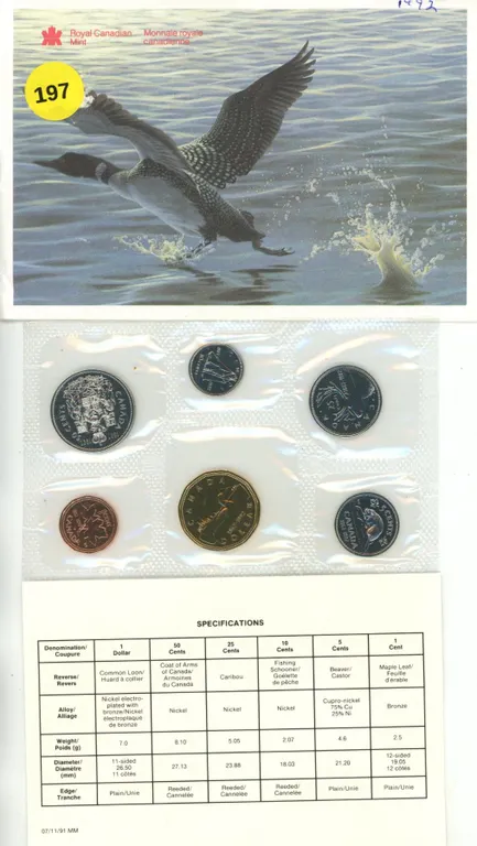 1992 Canada Proof Like Uncirculated Set.