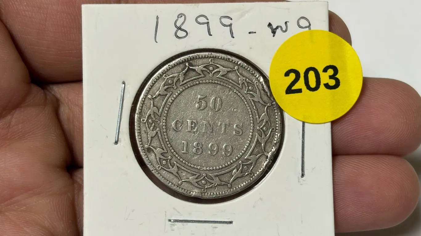 1899-W9 New Foundland Silver 50 Cents.