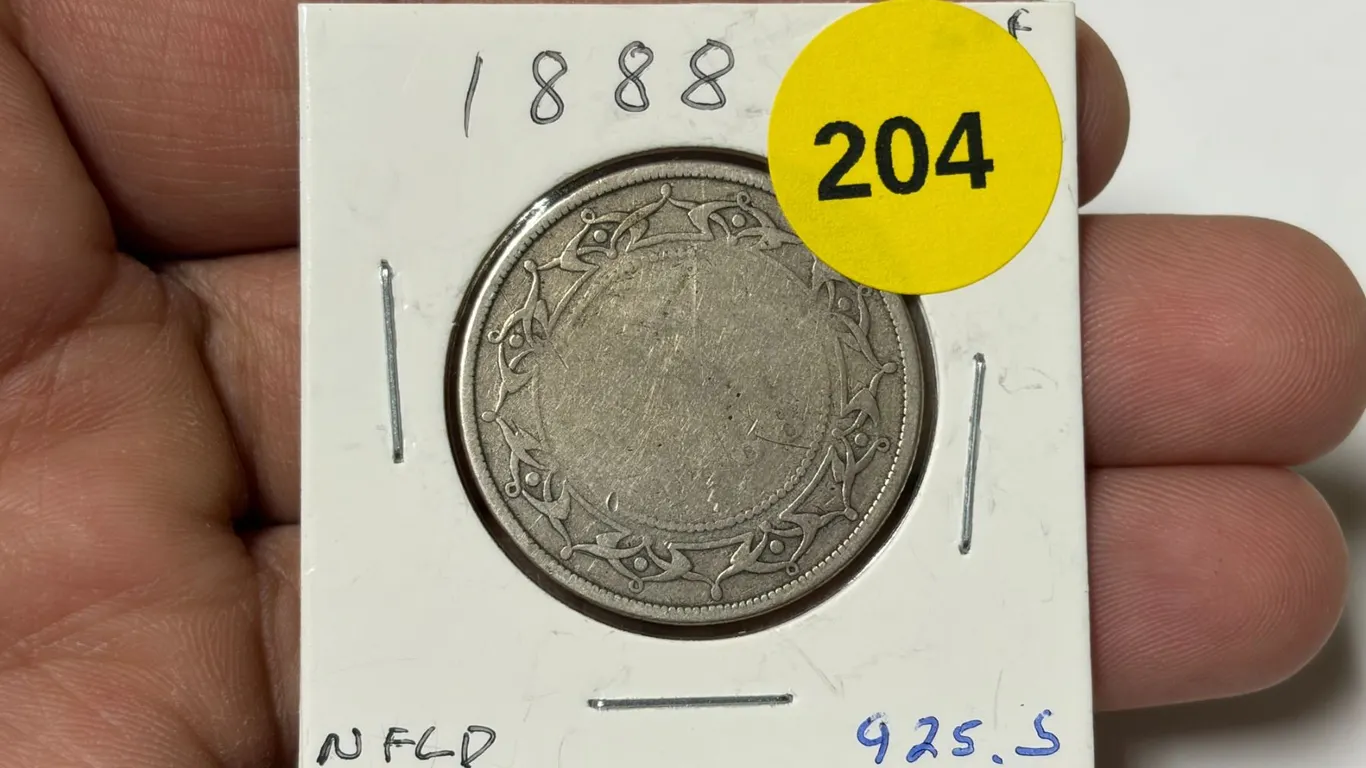 1888 New Foundland Silver 50 Cents.
