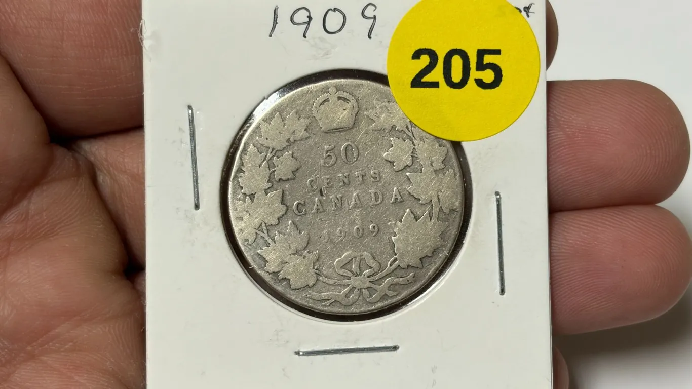 1909 Canada Silver 50 Cents.