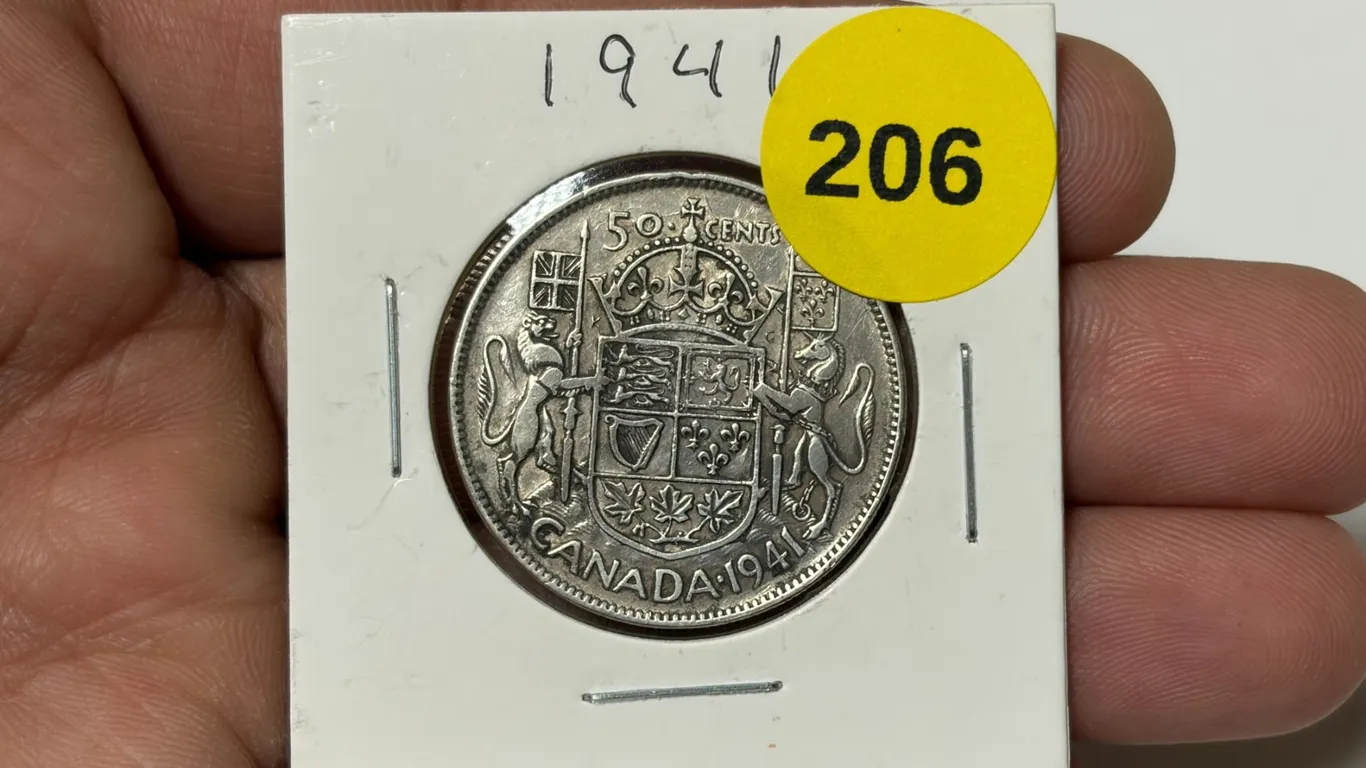 1941 Canada Silver 50 Cents.