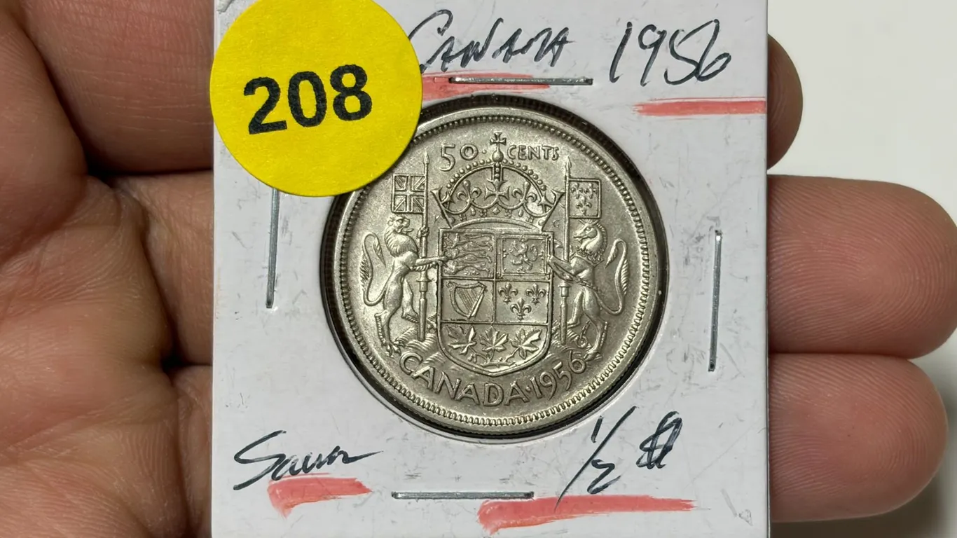 1956 Canada Silver 50 Cents.