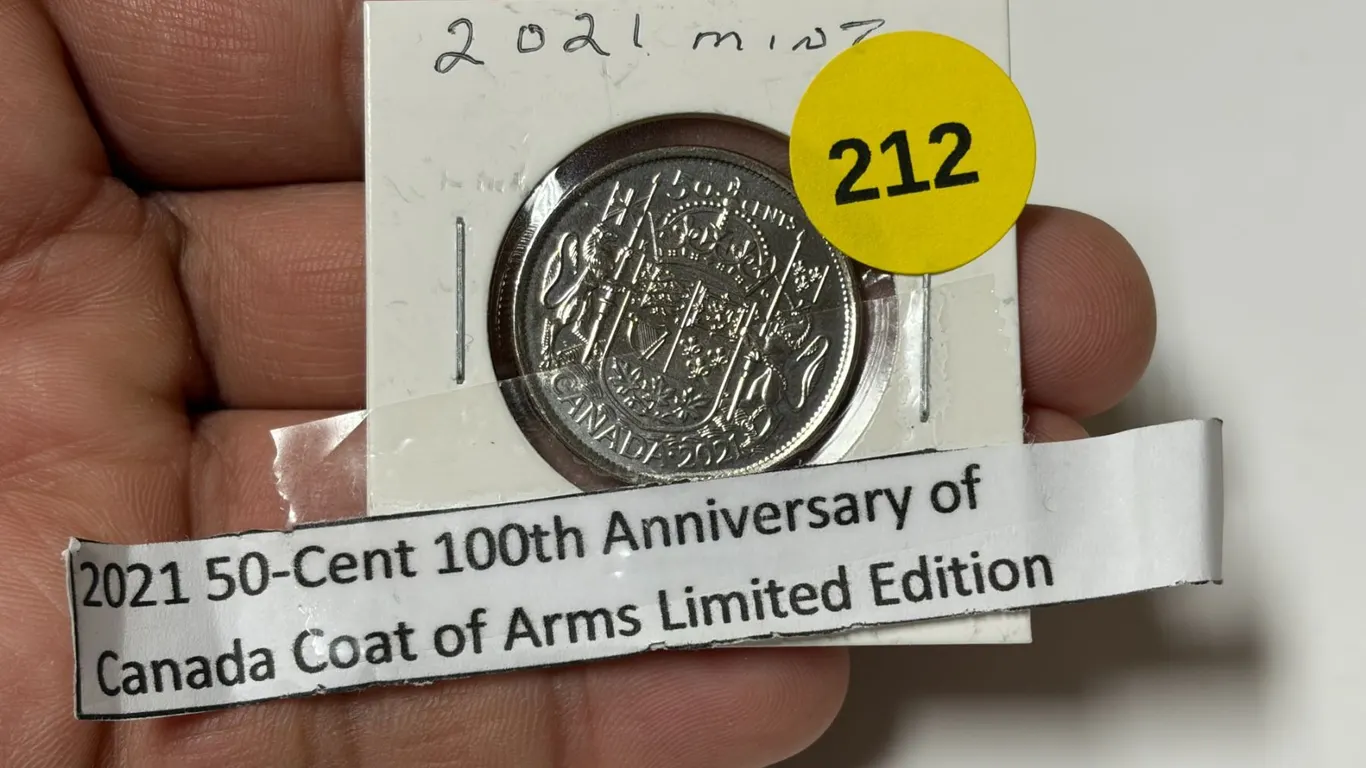 2021 50-Cent 100th Anniversary of Canada Coat of Arms Limited Edition.