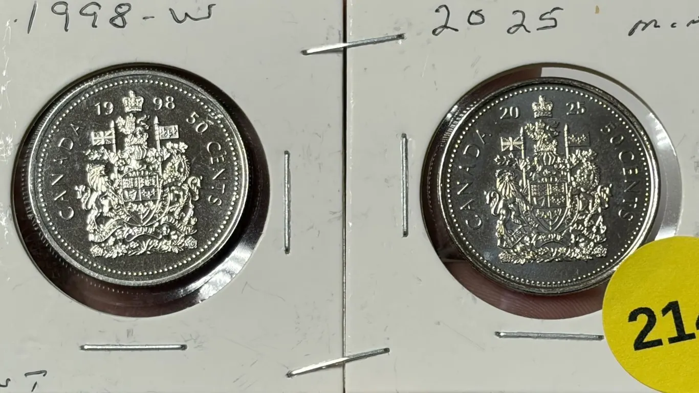 1998-W and 2025 Canadian Half Dollar - MINT.