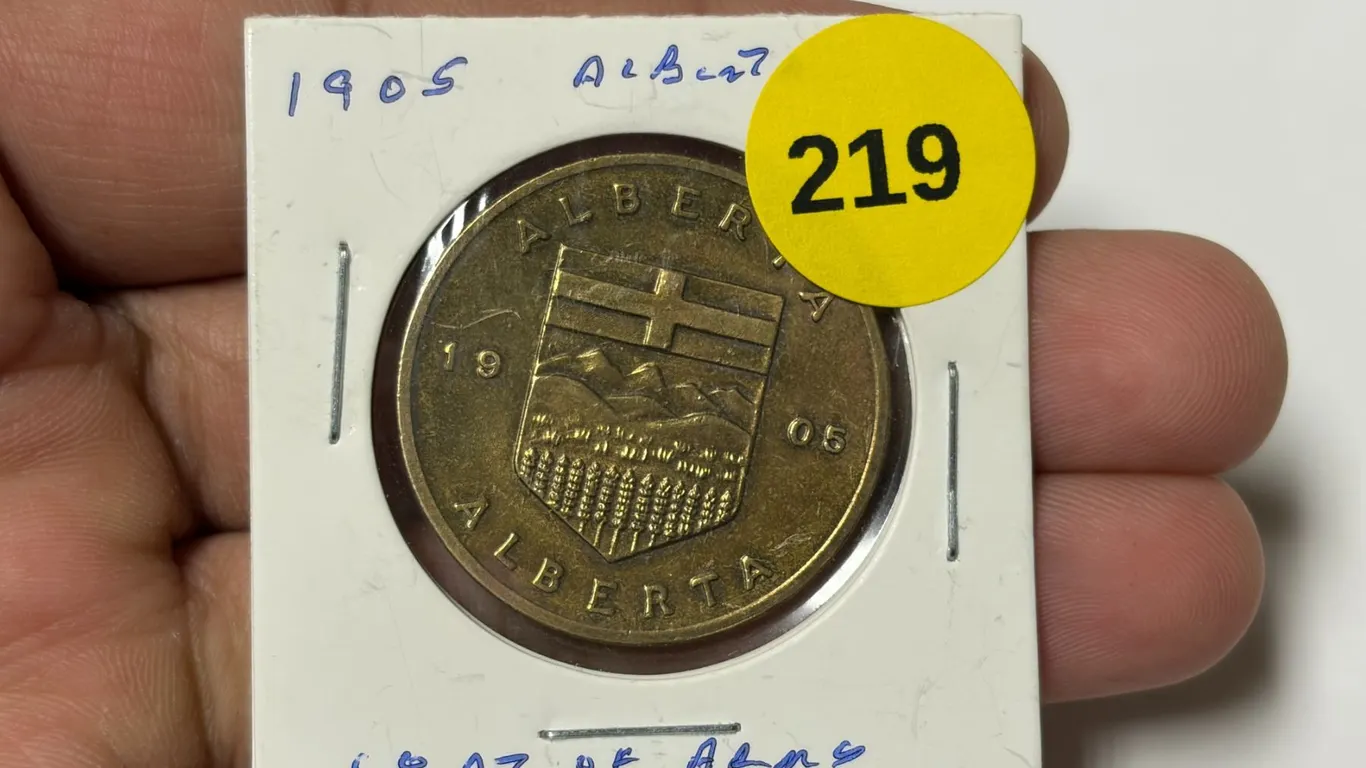 1905 Alberta Wild Rose Commemorative Medal (often referred to as a Shell Oil promotional token or pr