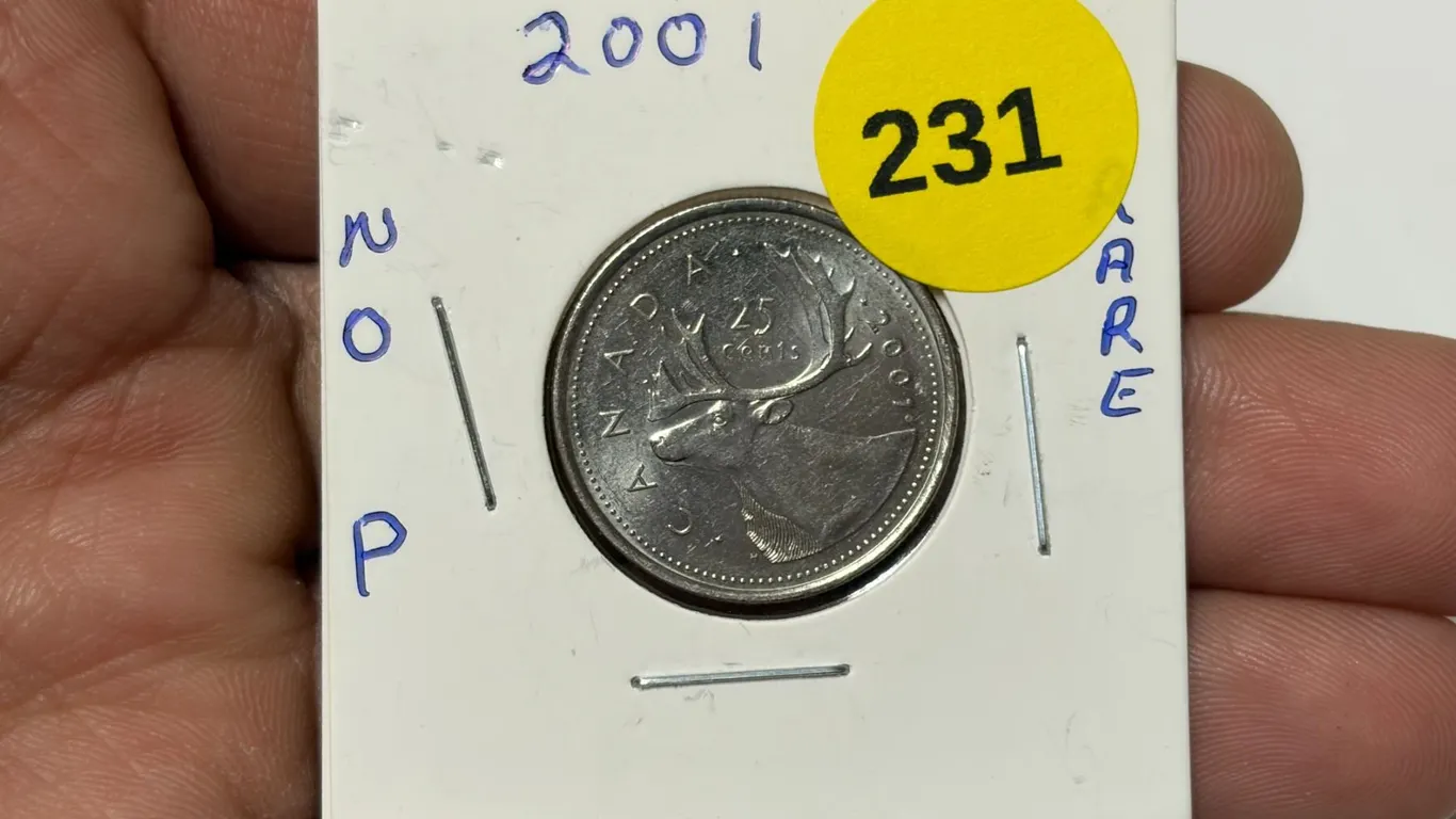 2001 Canadian Quarter, Proof, NO P RARE
