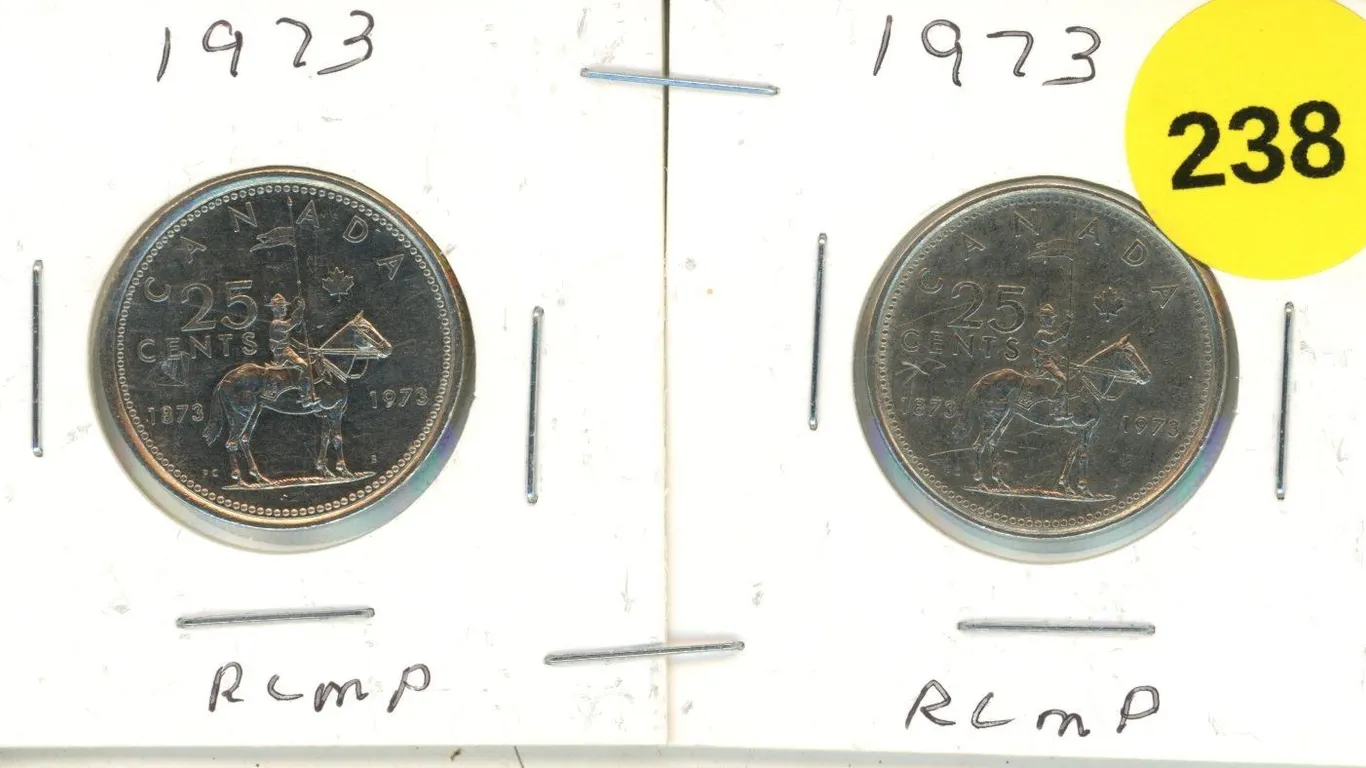(2) 1973 Canadian Quarters, RCMP