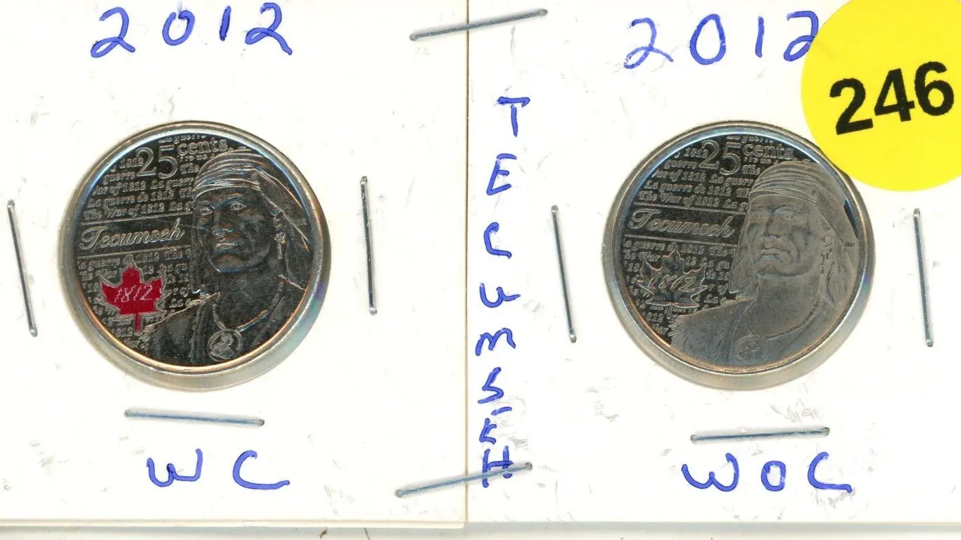 2012 Canadian Quarters, Tecumseh WC & WOC