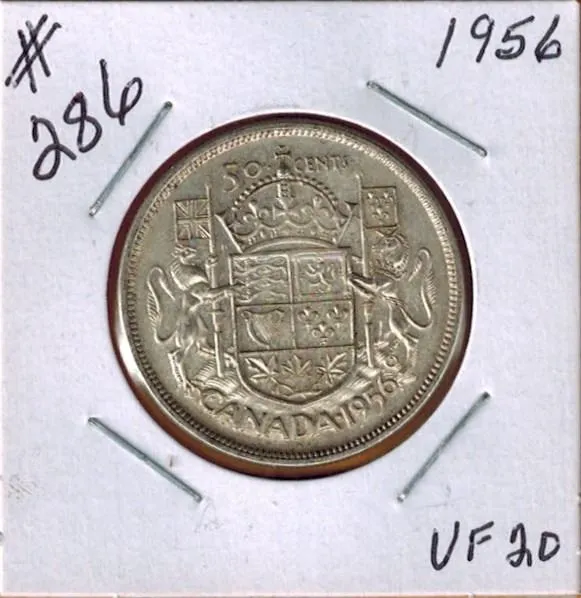 1956 CANADIAN SILVER 50 CENT COIN