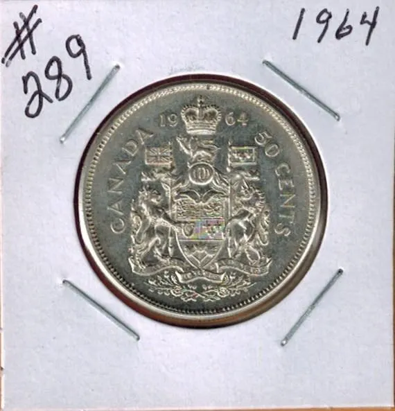 1964 CANADIAN SILVER 50 CENT COIN