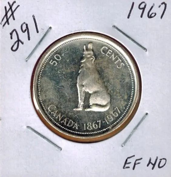 1067 CANADIAN SILVER 50 CENT COIN