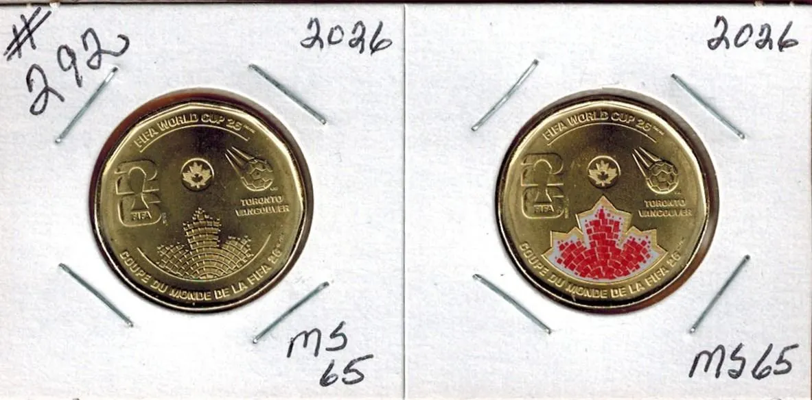2026 FIFA DOLLAR COINS - Coloured and Non Coloured