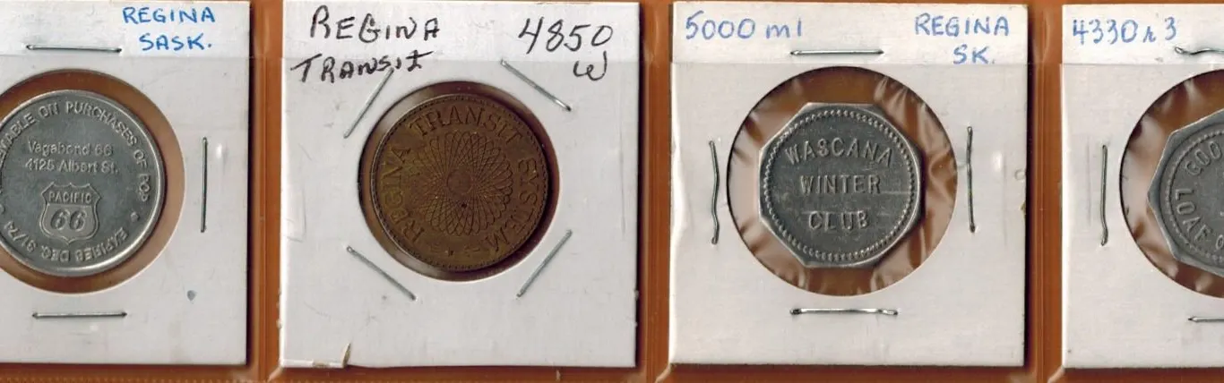SASKATCHEWAN MERCHANT TOKENS - SWIFT CURRENT - ROLLEFSON BROS. (25¢, 50¢ ,$1.00)