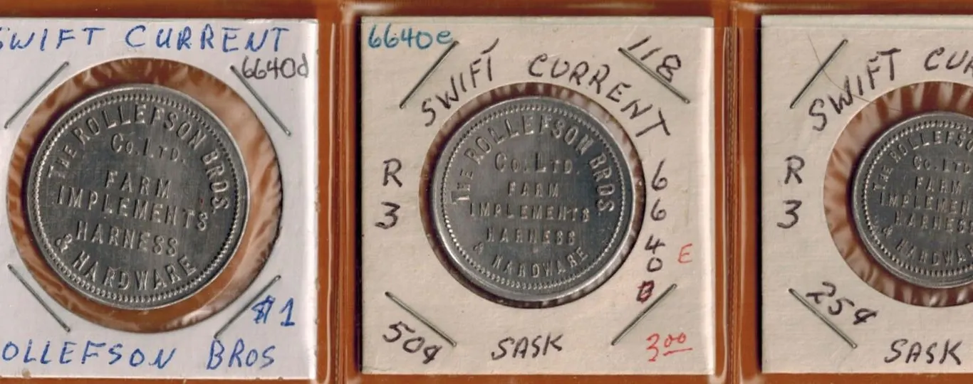 SASKATCHEWAN MERCHANT TOKENS - REGINA - Lot of 4 Different