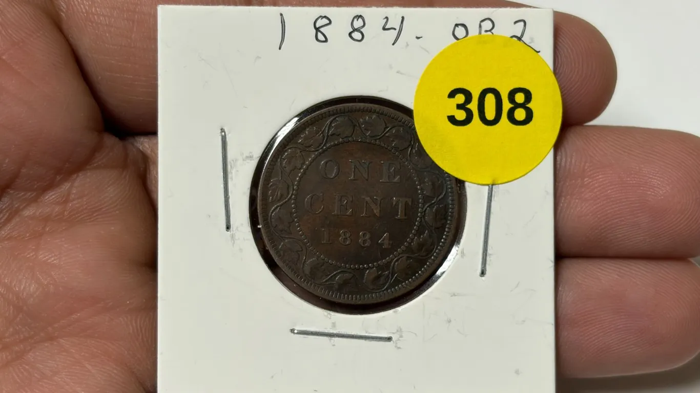 1884-OB2 Canadian Large Cent, OB-2