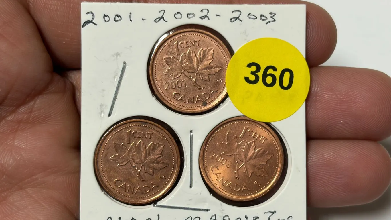 2001-2003 Canadian Small Cent, Non-Magnetic, PROOF