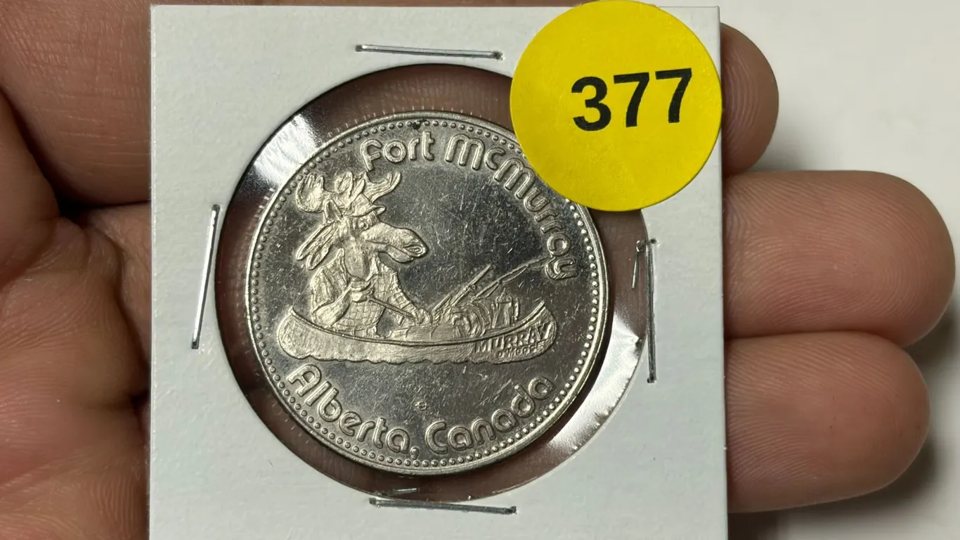 1978 Fort McMurray Chamber of Commerce Trade Dollar (McMurray Dollar) from Alberta, Canad