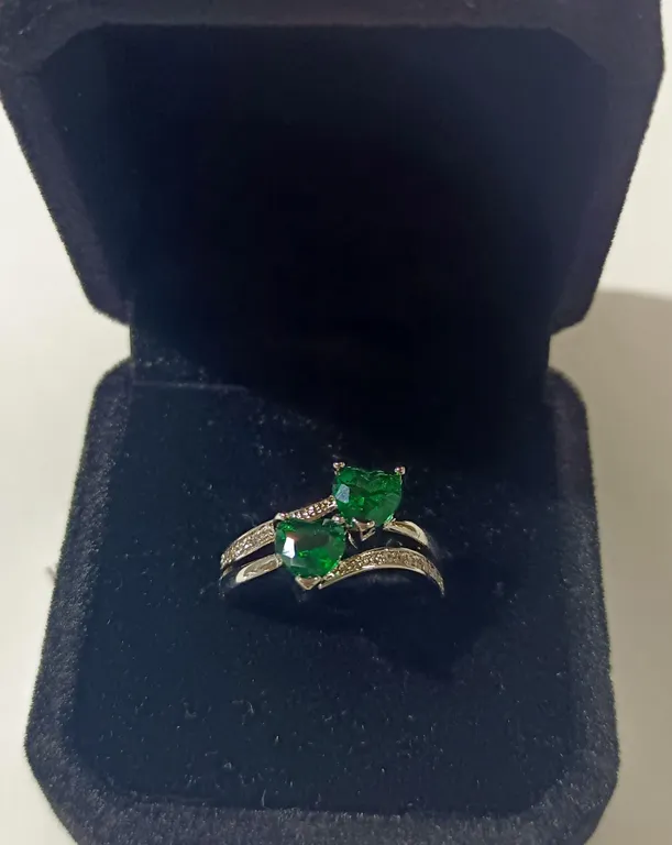1 - NEW Platinum Plated 1.0tcw Lab-Created Emerald Ring