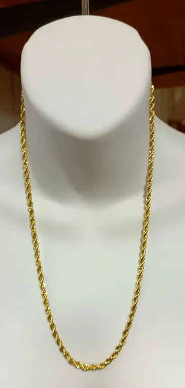 11) NEW 14K Gold Plated 4.0mm Twisted Rope Necklace