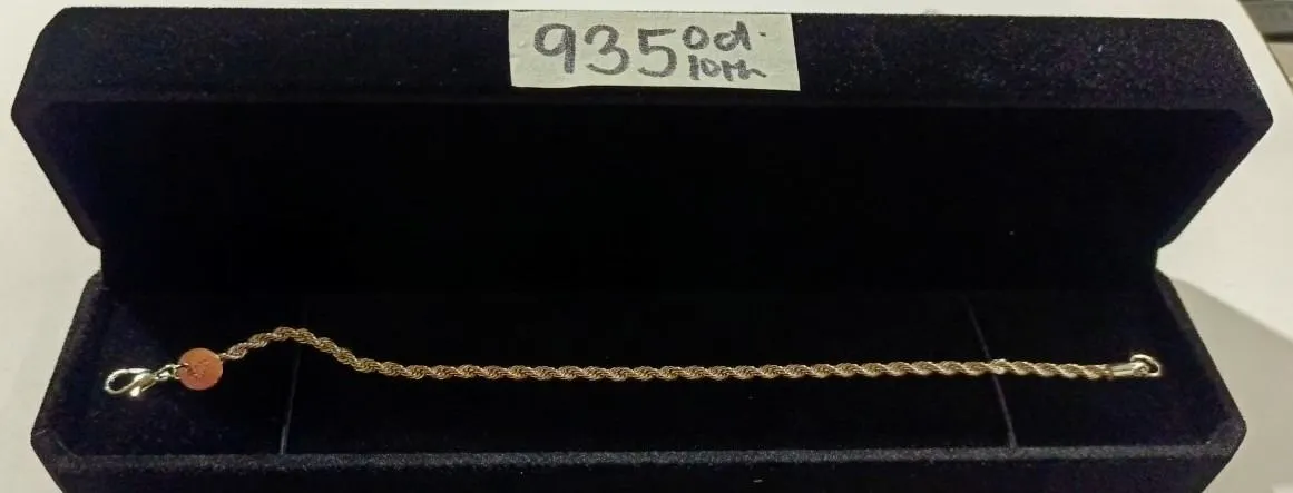 15) NEW Sterling Silver 3.0mm Twisted Rope Bracelet, 8.5" Long