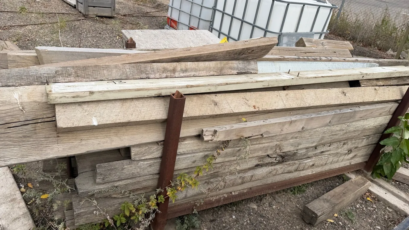 Assorted Used Heavy Timber Beams, Posts & Rough-Cut Lumber – Large Lot, 6x6” post, 12ft long