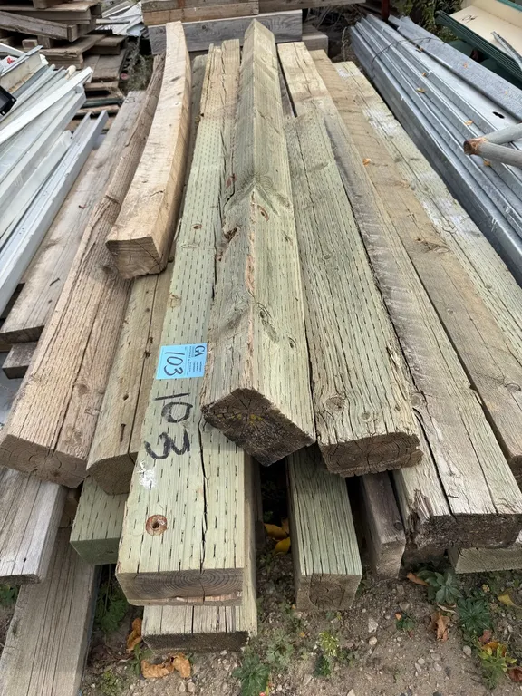 Heavy Timber Beams & Dimensional Lumber – Various Sizes & Lengths